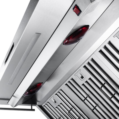 Forno Savona 48-Inch Wall Mount Range Hood, Baffle Filters, Backsplash Included FORNO