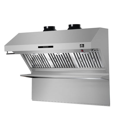 Forno Savona 48-Inch Wall Mount Range Hood, Baffle Filters, Backsplash Included FORNO