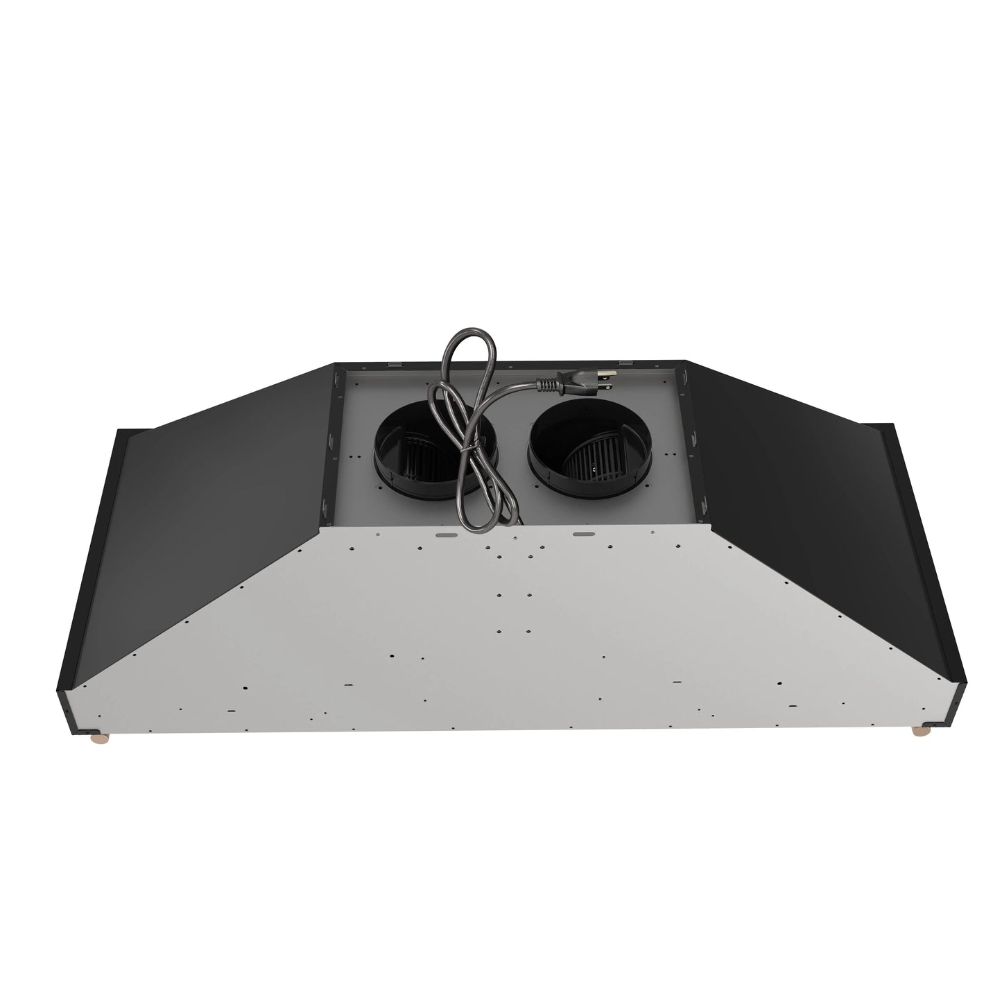Forno Venezia 48 Inch Wall-Mounted Range Hood in Black with Antique Brass Accessories, Touch Controls and Baffle Filters FORNO