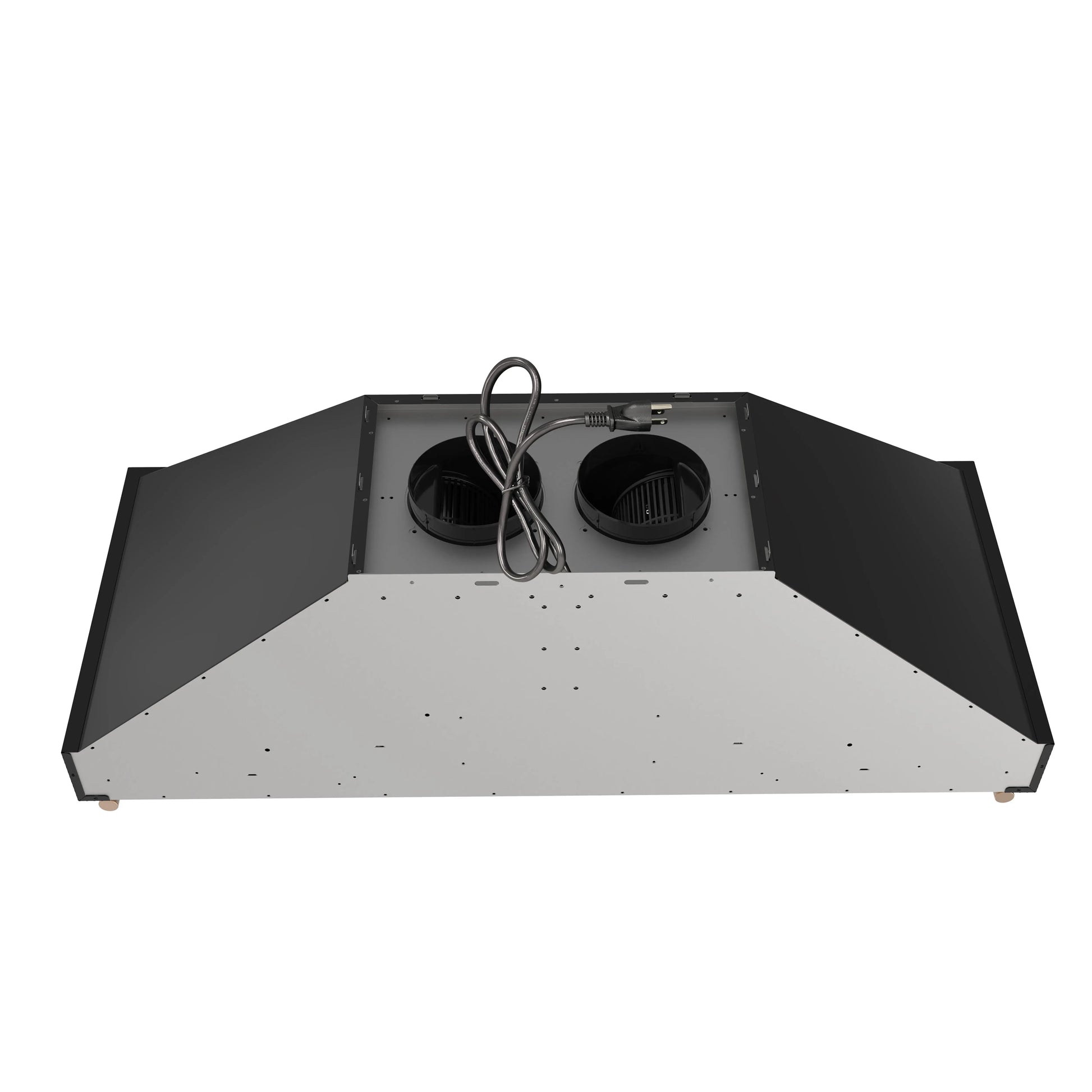 Forno Venezia 48 Inch Wall-Mounted Range Hood in Black with Antique Brass Accessories, Touch Controls and Baffle Filters FORNO