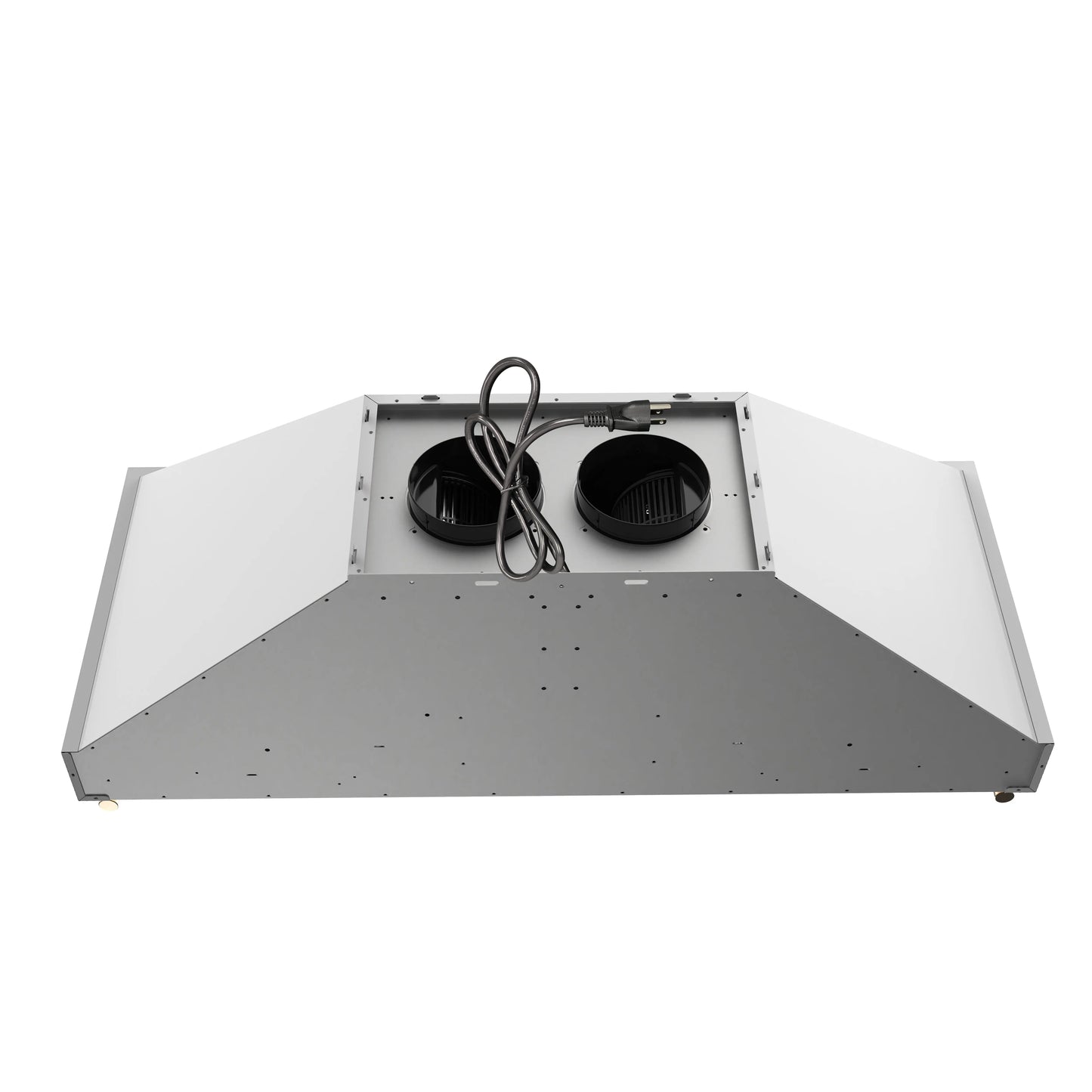 Forno Venezia 48 Inch Wall-Mounted Range Hood in White with Antique Brass Accessories, Touch Controls and Baffle Filters FORNO