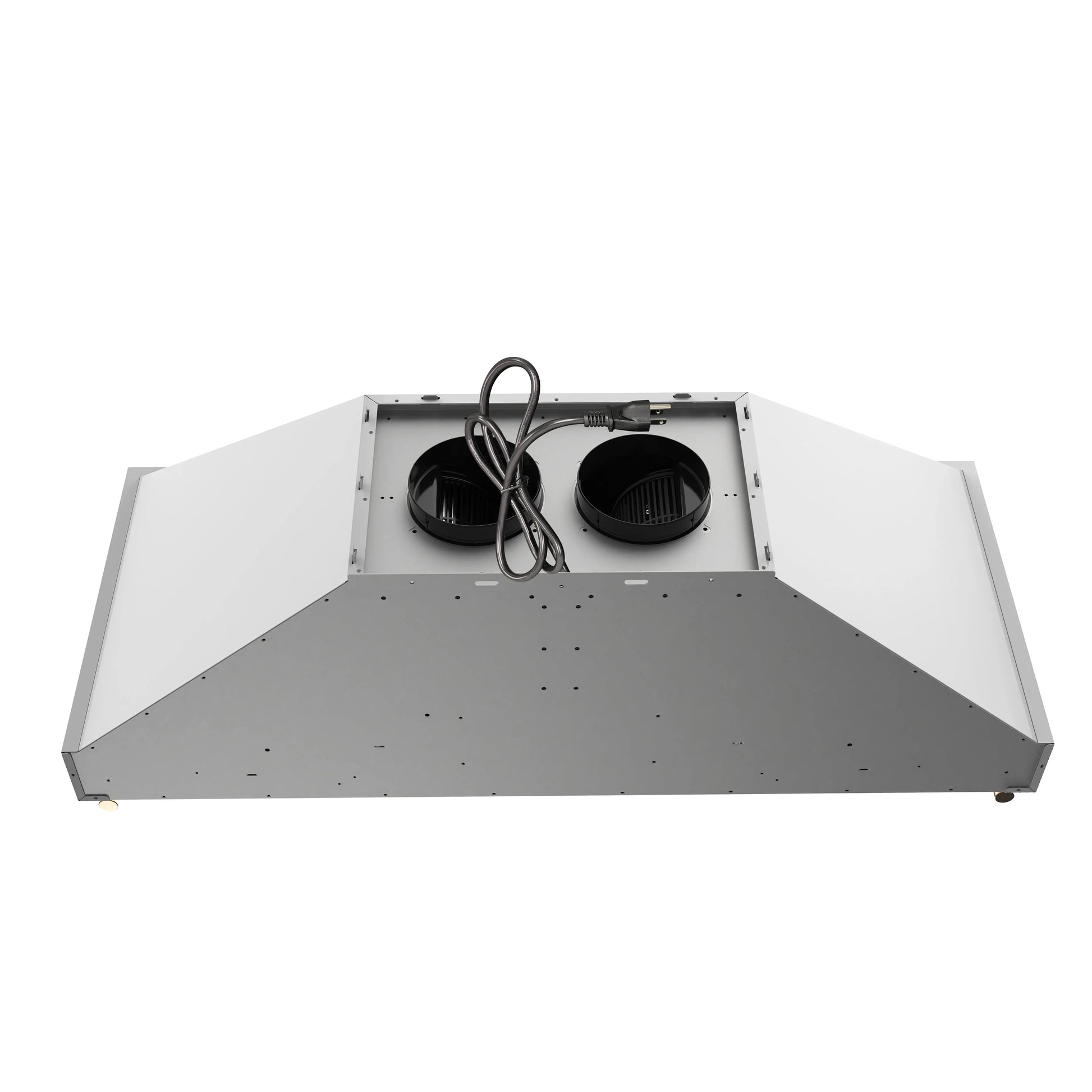 Forno Venezia 48 Inch Wall-Mounted Range Hood in White with Antique Brass Accessories, Touch Controls and Baffle Filters FORNO
