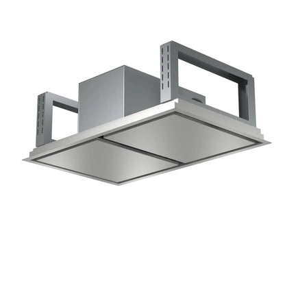 FORNO Arezzo 44-Inch Recessed Ceiling Range Hood, Dual Motors, 1200 CFM, Hybrid Filters, Remote Control FORNO