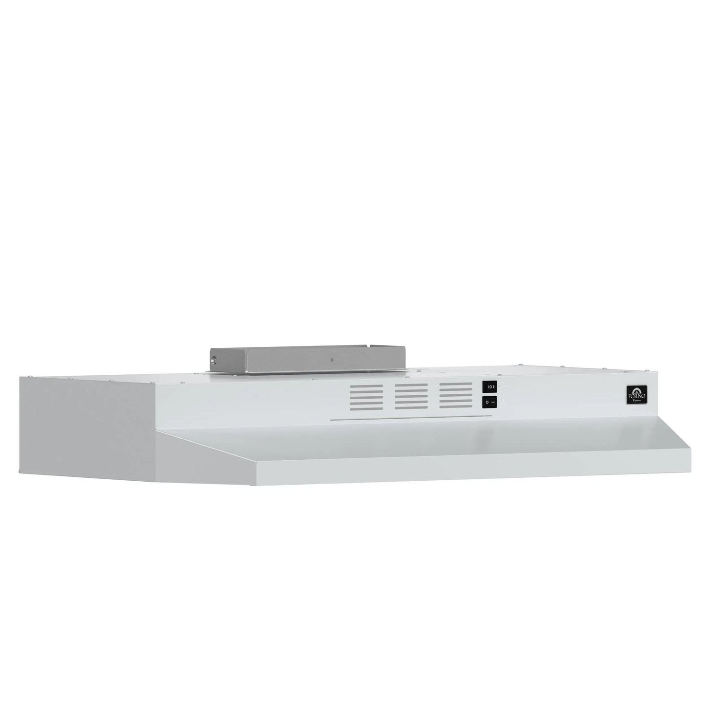 Forno Cappa 30-Inch Under Cabinet Range Hood, White, 200 CFM, Convertible, LED Lighting FORNO