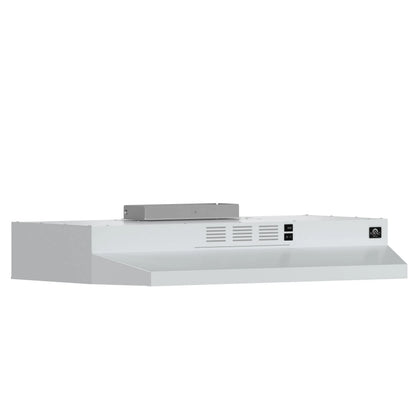 Forno Cappa 30-Inch Under Cabinet Range Hood, White, 200 CFM, Convertible, LED Lighting FORNO