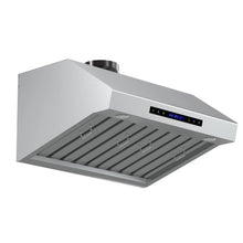 Forno Palazzo 30-Inch Wall Mounted Range Hood, Stainless Steel, Heavy Duty Baffle Filters, Remote Control FORNO