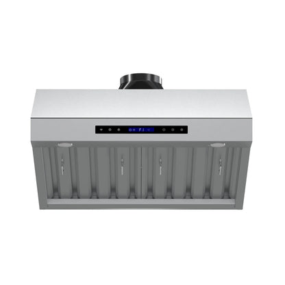 Forno Palazzo 30-Inch Wall Mounted Range Hood, Stainless Steel, Heavy Duty Baffle Filters, Remote Control FORNO
