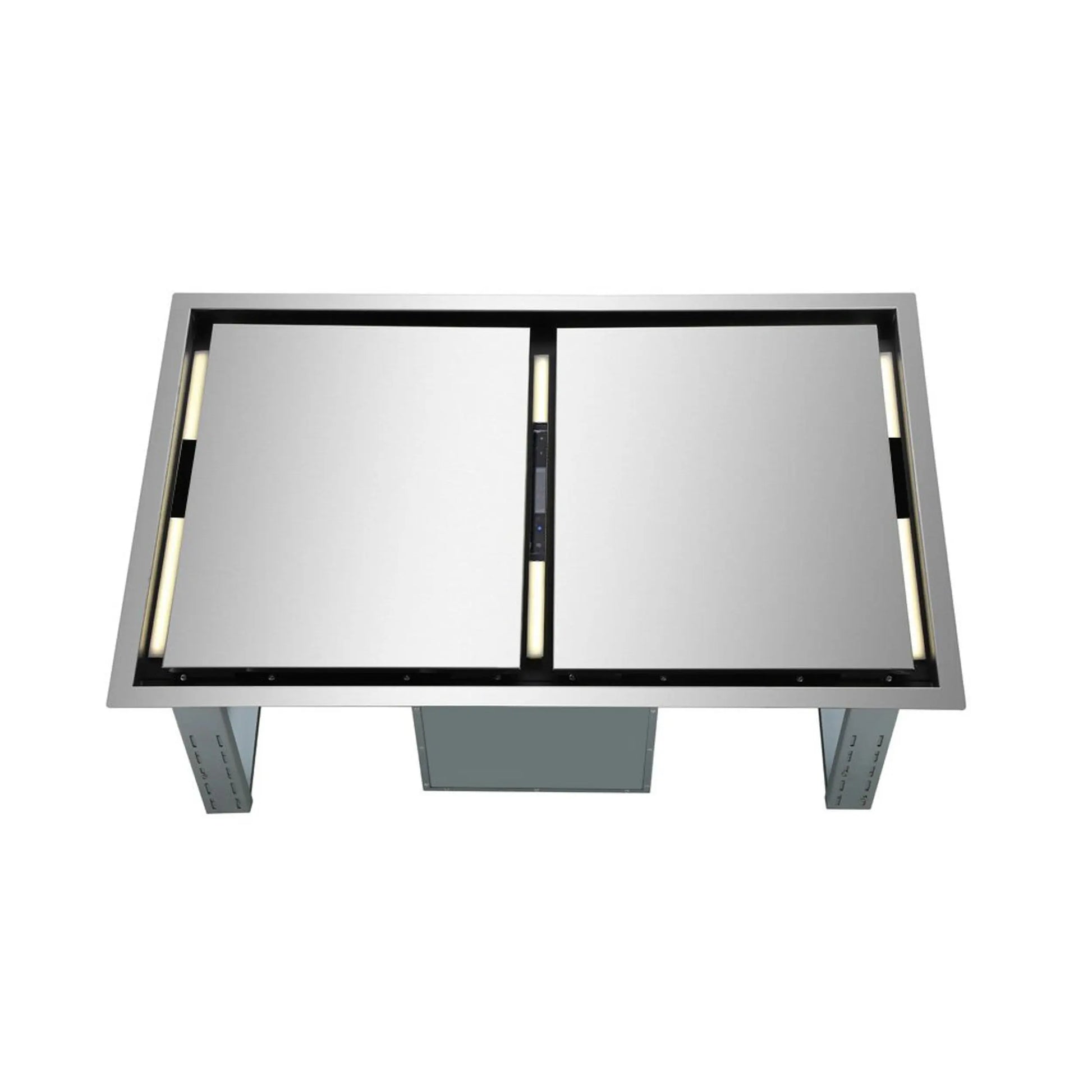 FORNO Arezzo 44-Inch Recessed Ceiling Range Hood, Dual Motors, 1200 CFM, Hybrid Filters, Remote Control FORNO