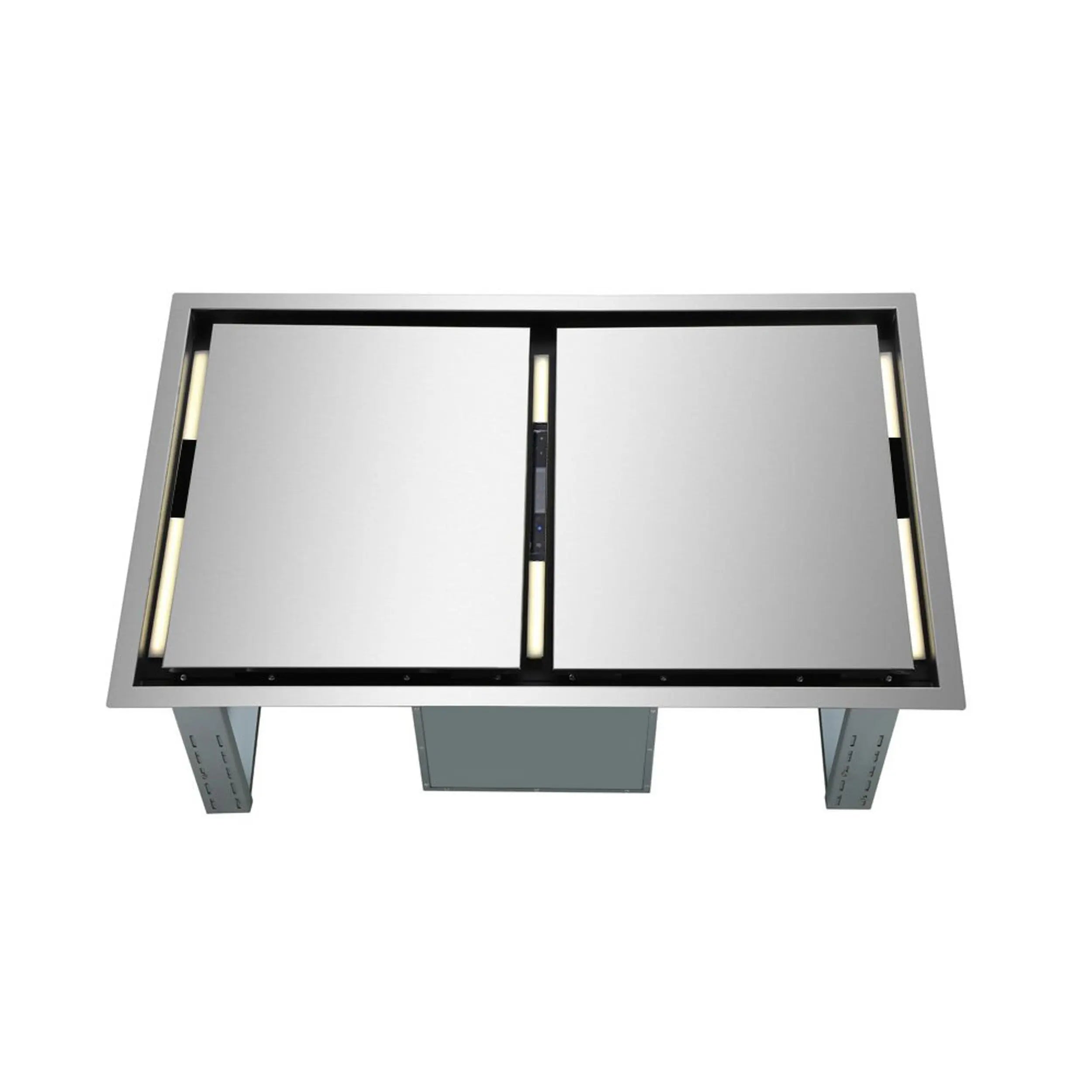 FORNO Arezzo 44-Inch Recessed Ceiling Range Hood, Dual Motors, 1200 CFM, Hybrid Filters, Remote Control FORNO