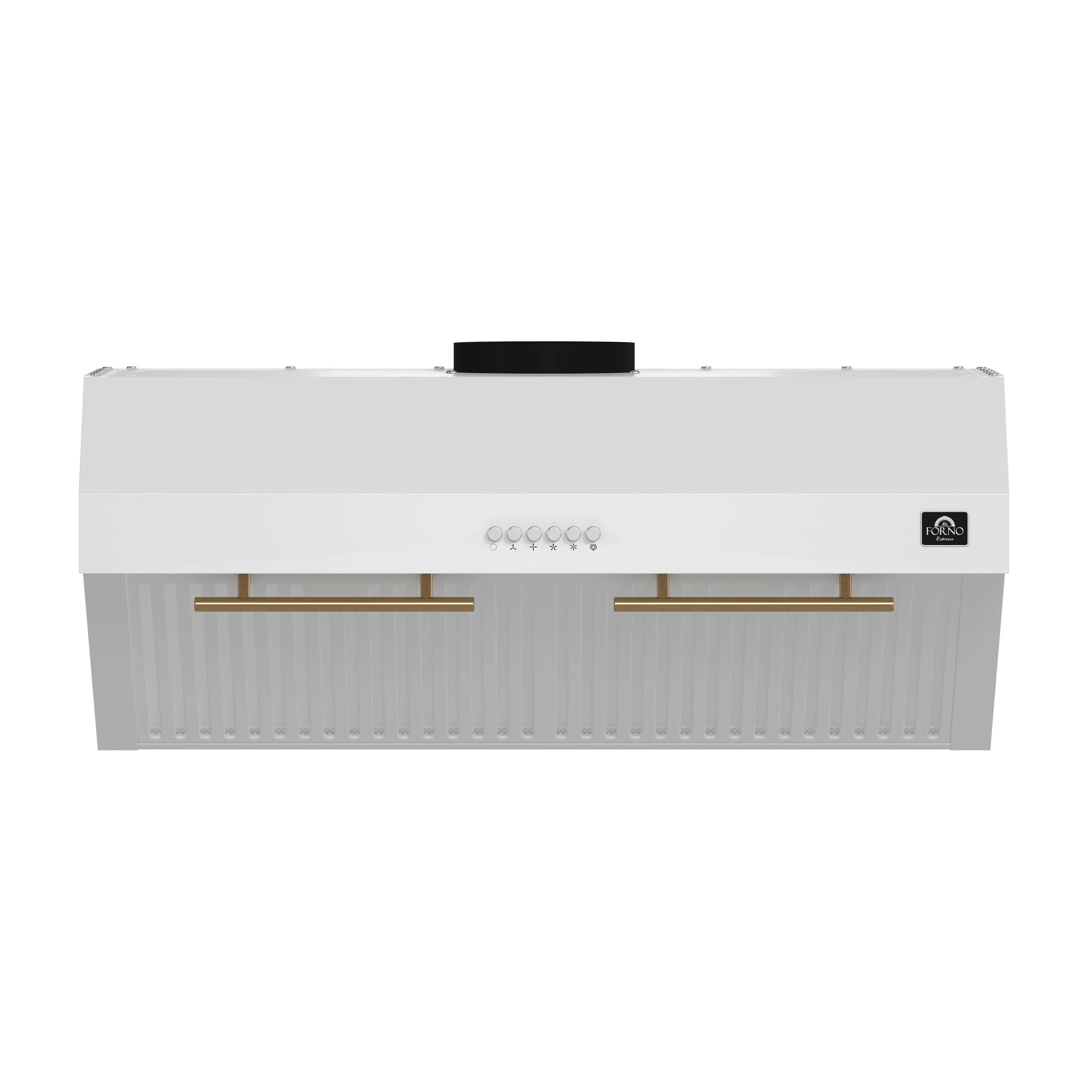 Forno Bari Espresso 30-Inch Under Cabinet Range Hood, White, 600 CFM, LED Lighting, Dishwasher-Safe Baffle Filters, 3-Speed Fan Control FORNO