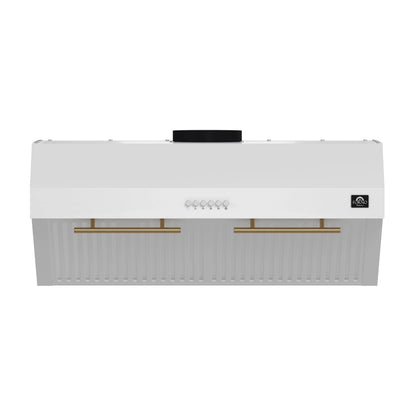 Forno Bari Espresso 30-Inch Under Cabinet Range Hood, White, 600 CFM, LED Lighting, Dishwasher-Safe Baffle Filters, 3-Speed Fan Control FORNO