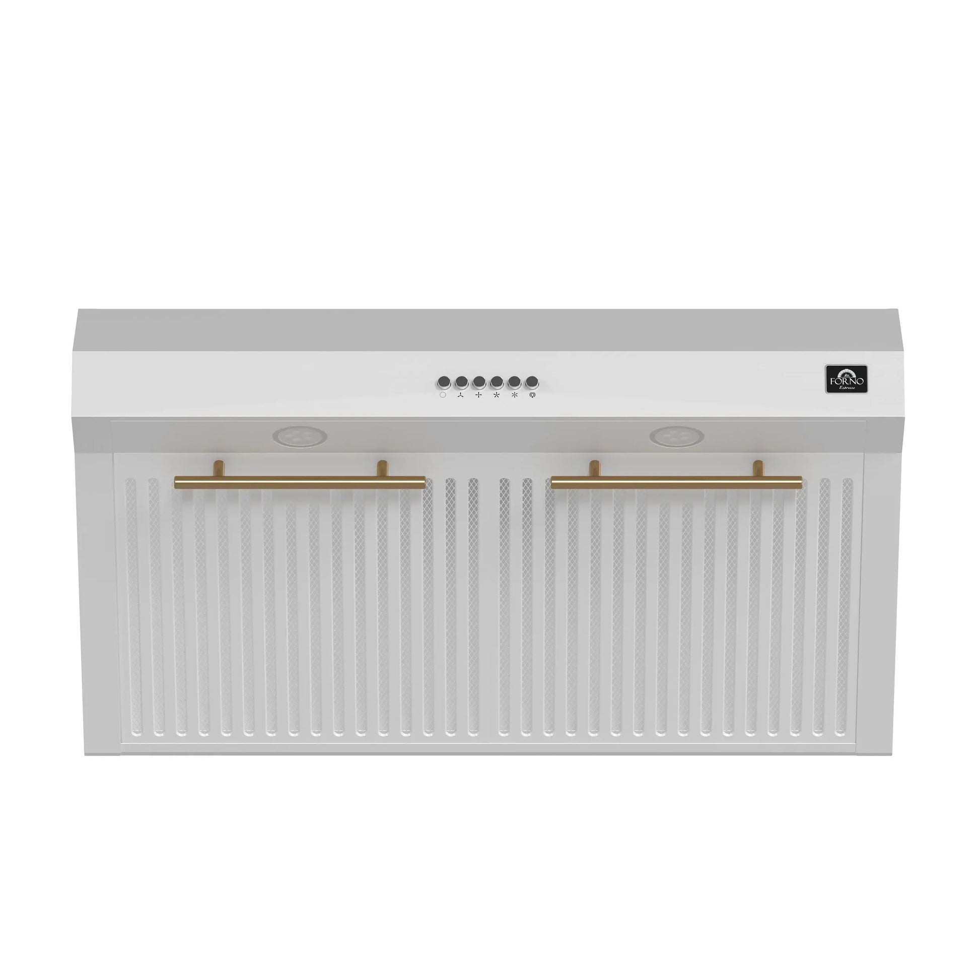 Forno Bari Espresso 30-Inch Under Cabinet Range Hood, White, 600 CFM, LED Lighting, Dishwasher-Safe Baffle Filters, 3-Speed Fan Control FORNO