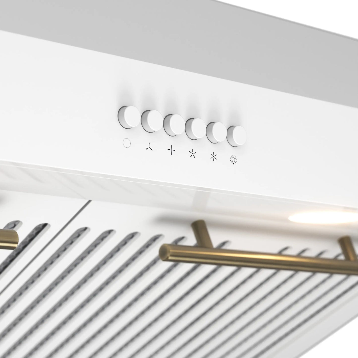 Forno Bari Espresso 30-Inch Under Cabinet Range Hood, White, 600 CFM, LED Lighting, Dishwasher-Safe Baffle Filters, 3-Speed Fan Control FORNO