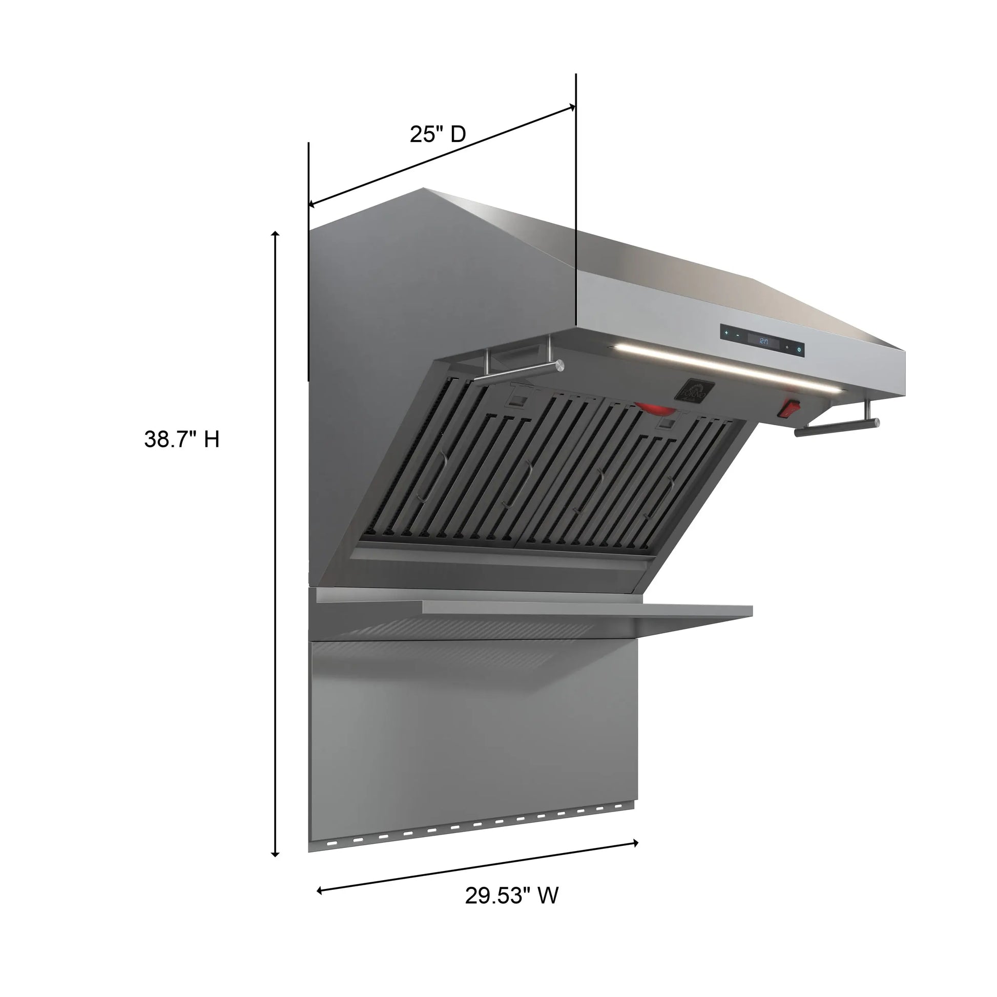 Forno Savona 30-Inch Wall Mount Range Hood, Baffle Filters, Backsplash Included FORNO