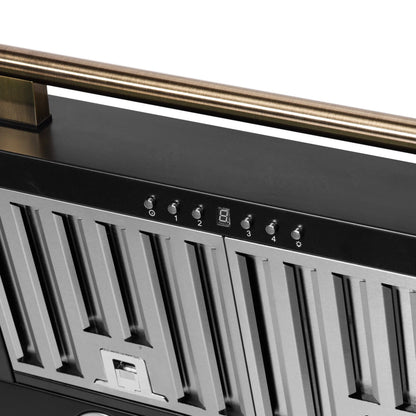 Forno Aria 30 Inch Wall-Mounted Range Hood in Black FORNO