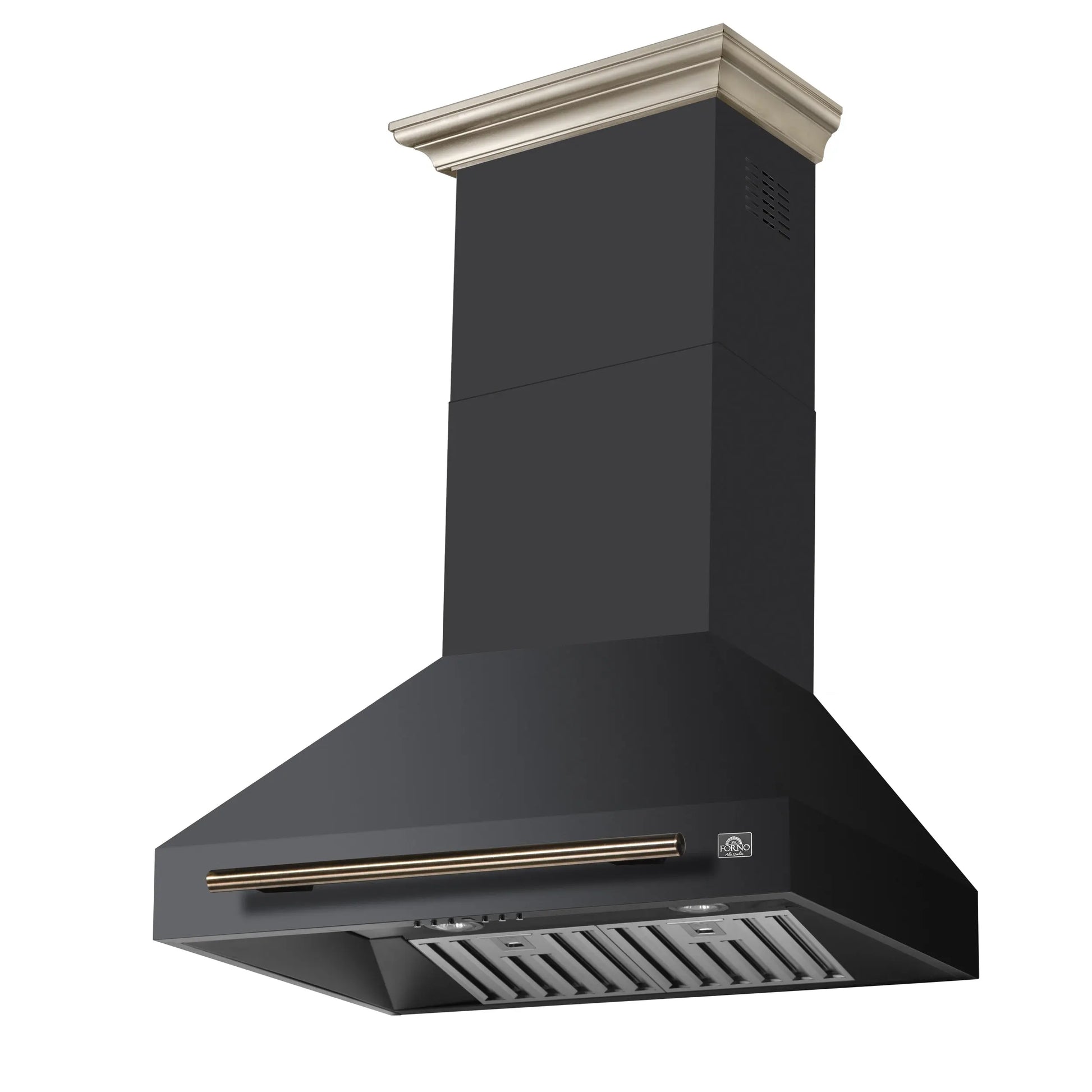 Forno Aria 30 Inch Wall-Mounted Range Hood in Black FORNO