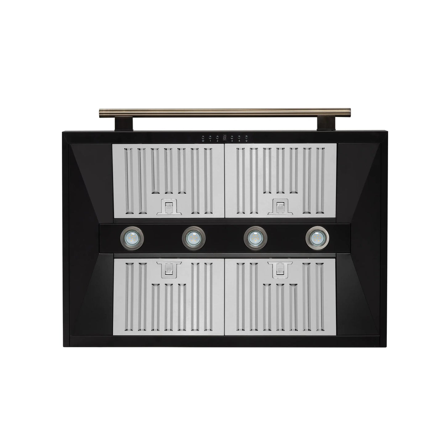 Forno Aria 36 Inch Wall-Mounted Range Hood in Black FORNO
