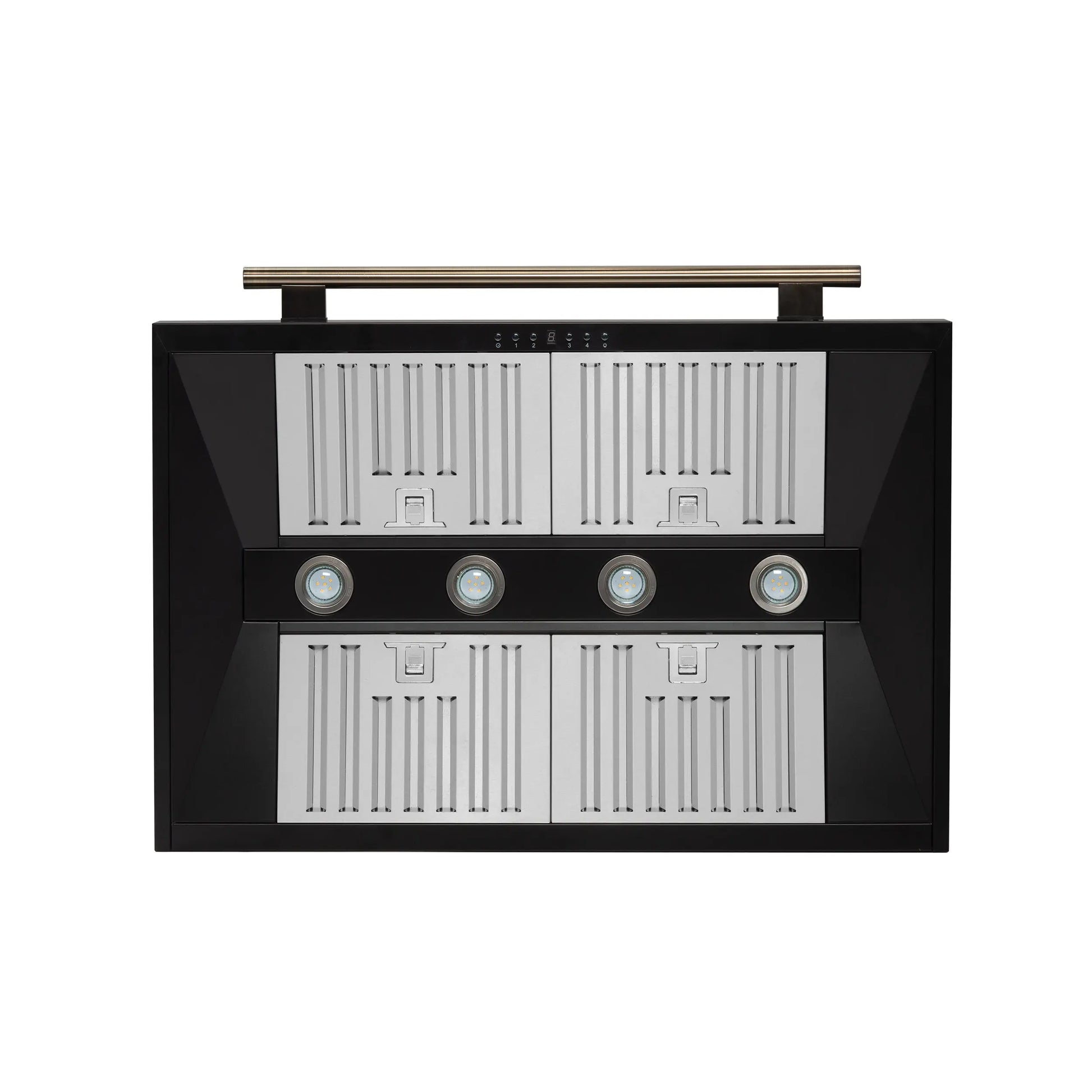 Forno Aria 36 Inch Wall-Mounted Range Hood in Black FORNO