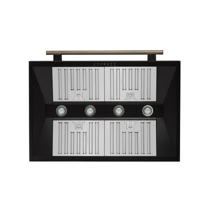 Forno Aria 36 Inch Wall-Mounted Range Hood in Black FORNO