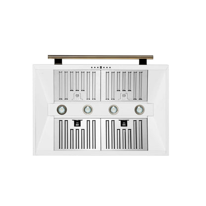 Forno Aria 36 Inch Wall-Mounted Range Hood in White FORNO