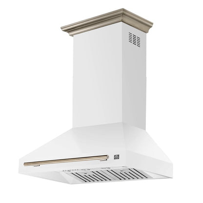 Forno Aria 36 Inch Wall-Mounted Range Hood in White FORNO