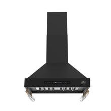 Forno Venezia 30 Inch Wall-Mounted Range Hood in Black with Touch Controls and Baffle Filters FORNO