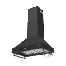 Forno Venezia 30 Inch Wall-Mounted Range Hood in Black with Touch Controls and Baffle Filters FORNO