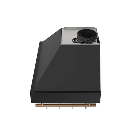 Forno Venezia 30 Inch Wall-Mounted Range Hood in Black with Touch Controls and Baffle Filters FORNO