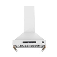 Forno Venezia 30 Inch Wall-Mounted Range Hood in White with Touch Controls and Baffle Filters FORNO