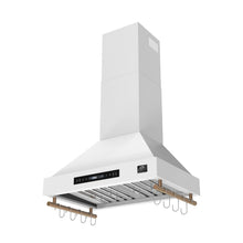 Forno Venezia 30 Inch Wall-Mounted Range Hood in White with Touch Controls and Baffle Filters FORNO