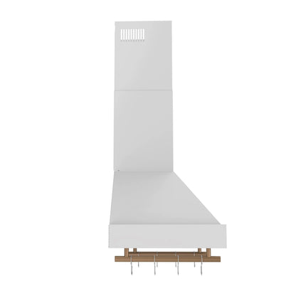 Forno Venezia 30 Inch Wall-Mounted Range Hood in White with Touch Controls and Baffle Filters FORNO