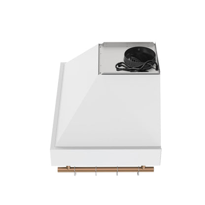 Forno Venezia 30 Inch Wall-Mounted Range Hood in White with Touch Controls and Baffle Filters FORNO