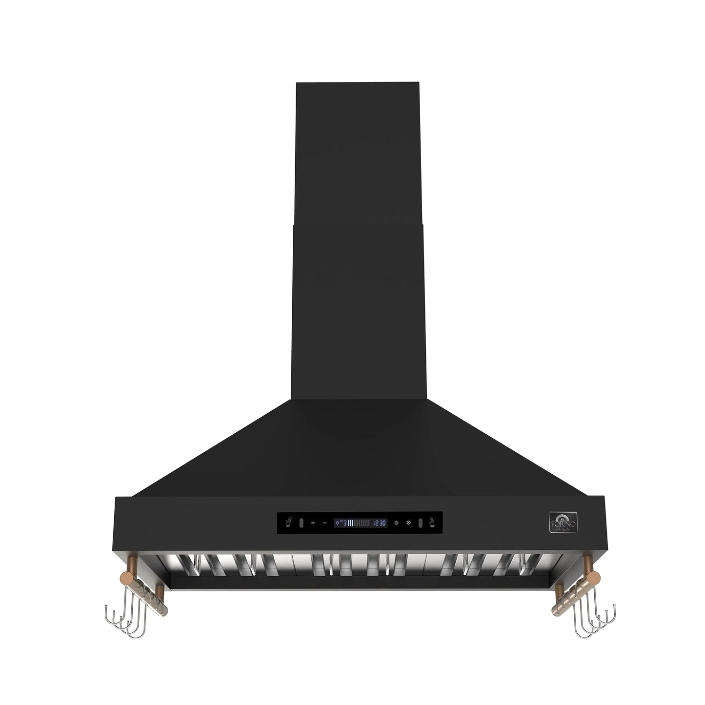 Forno Venezia 36 Inch Wall-Mounted Range Hood in Black with Touch Controls and Baffle Filters FORNO