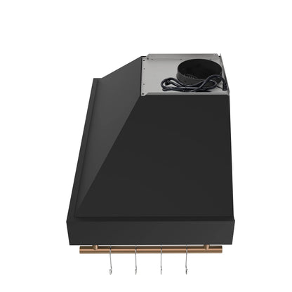 Forno Venezia 36 Inch Wall-Mounted Range Hood in Black with Touch Controls and Baffle Filters FORNO