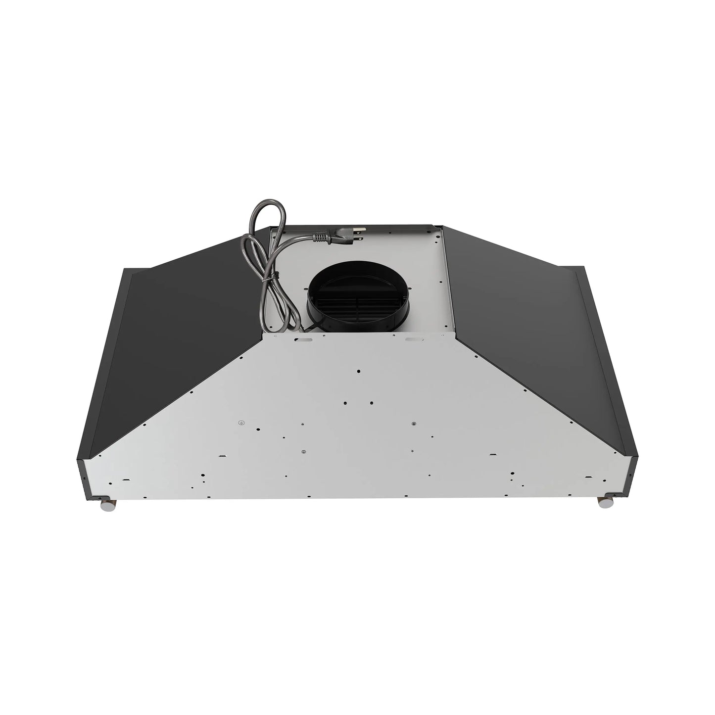 Forno Venezia 36 Inch Wall-Mounted Range Hood in Black with Touch Controls and Baffle Filters FORNO