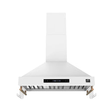 Forno Venezia 36 Inch Wall-Mounted Range Hood in White with Touch Controls and Baffle Filters FORNO