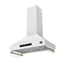 Forno Venezia 36 Inch Wall-Mounted Range Hood in White with Touch Controls and Baffle Filters FORNO