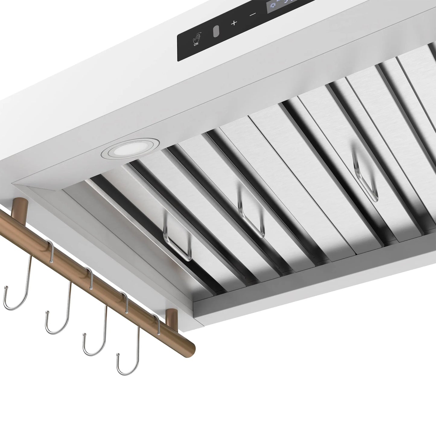 Forno Venezia 36 Inch Wall-Mounted Range Hood in White with Touch Controls and Baffle Filters FORNO