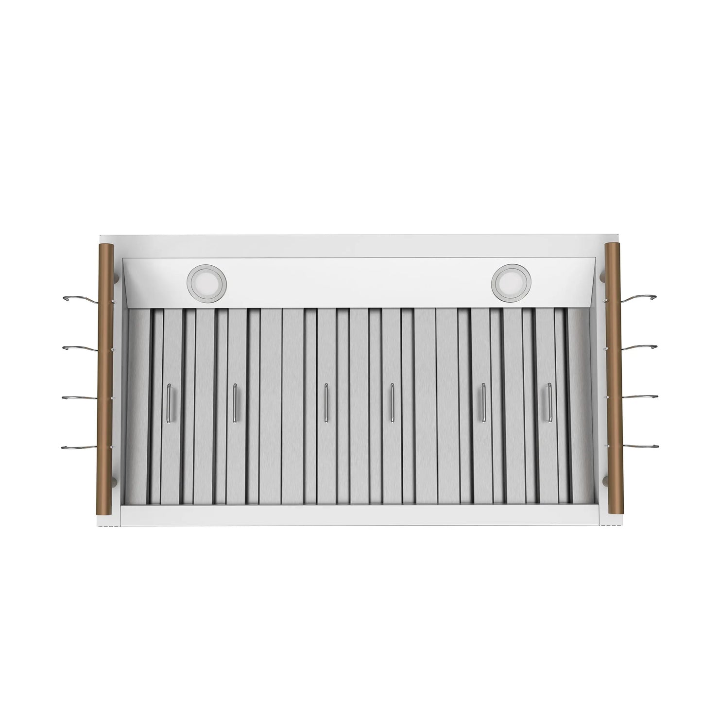 Forno Venezia 36 Inch Wall-Mounted Range Hood in White with Touch Controls and Baffle Filters FORNO