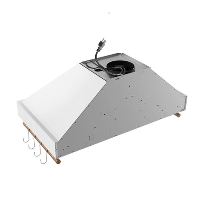 Forno Venezia 36 Inch Wall-Mounted Range Hood in White with Touch Controls and Baffle Filters FORNO