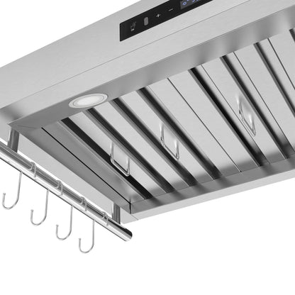 Forno Venezia 36 Inch Wall-Mounted Range Hood with Touch Controls and Baffle Filters FORNO