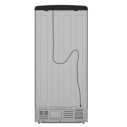 Forno Luigi 33-Inch French Door Refrigerator, 18 cu.ft, Black Finish, Antique Brass Handles, ENERGY STAR Certified FORNO