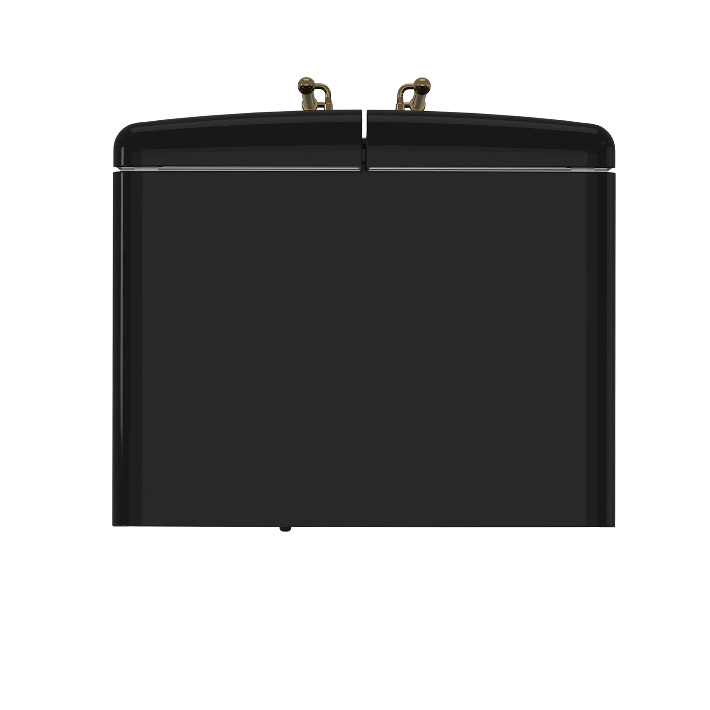 Forno Luigi 33-Inch French Door Refrigerator, 18 cu.ft, Black Finish, Antique Brass Handles, ENERGY STAR Certified FORNO