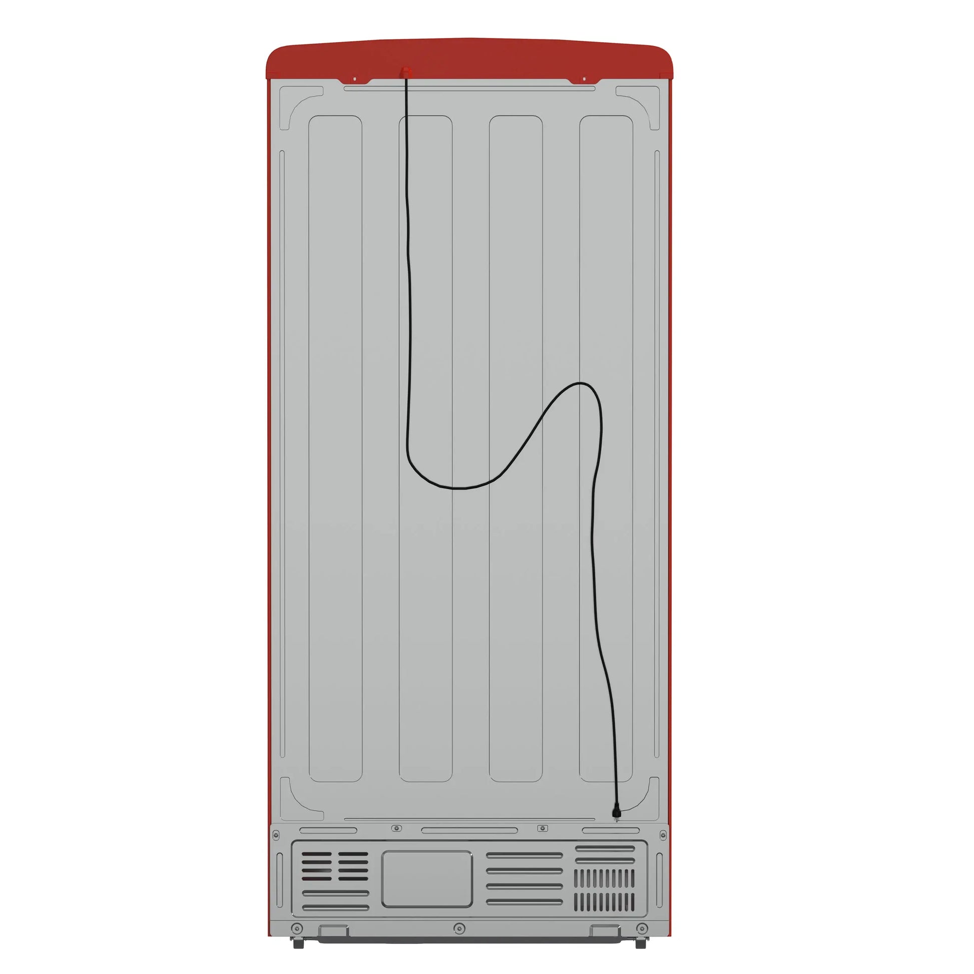 Forno Luigi 33-Inch French Door Refrigerator, 18 cu.ft, Red Finish, Handle-Free Design, ENERGY STAR Certified FORNO