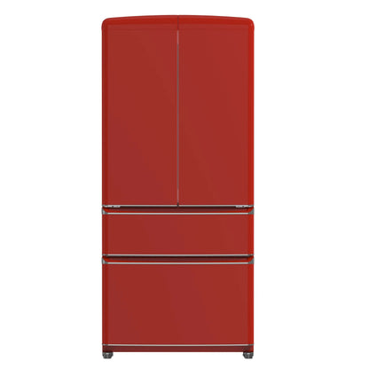 Forno Luigi 33-Inch French Door Refrigerator, 18 cu.ft, Red Finish, Handle-Free Design, ENERGY STAR Certified FORNO