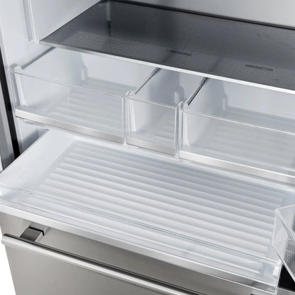 Forno Aosta 36-Inch French Door Refrigerator, Stainless Steel, 22.4 cu.ft, External Water Dispenser, Automatic Ice Maker, ENERGY STAR Certified FORNO