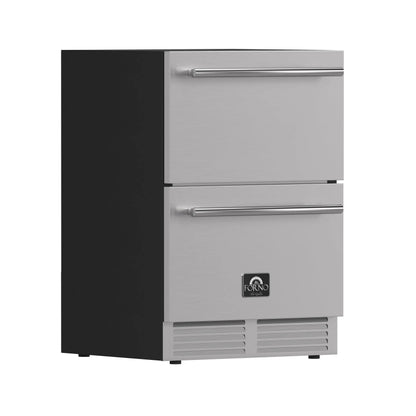 Forno Cosenza 24" Built-In Indoor/Outdoor Drawer Freezer with Ice Maker, 4.69 cu.ft. FORNO