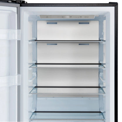 Forno Maderno 2-28-Inch Wide Convertible Refrigerator/Freezer in Black, Decorative Trim, 27.2 cu.ft, 84-Inch High, ENERGY STAR Certified FORNO