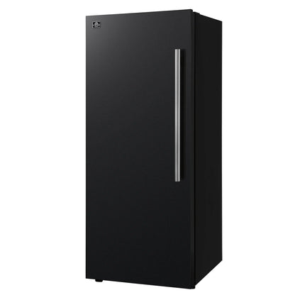 Forno Maderno 28-Inch Convertible Upright Freezer/Refrigerator in Black with Antique Brass Handle, 13.6 cu.ft., Left Swing FORNO