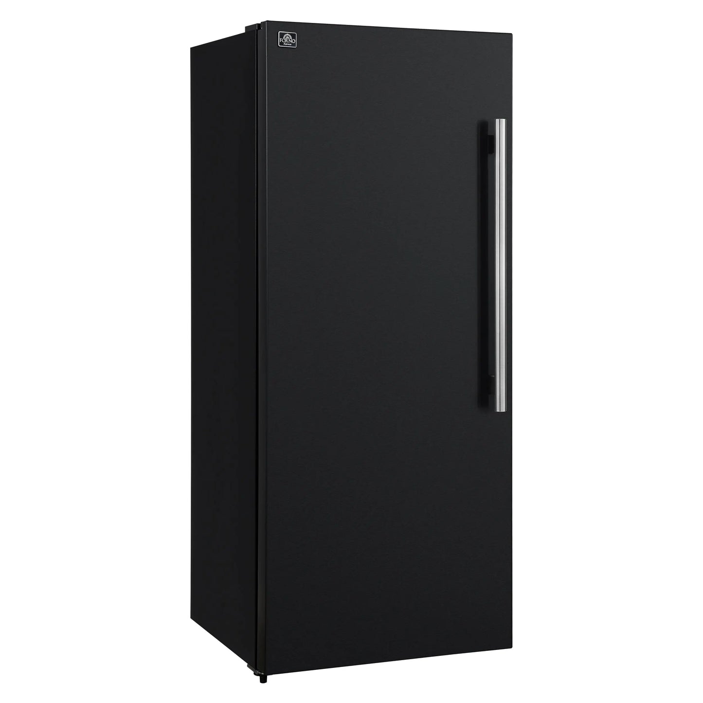 Forno Maderno 28-Inch Convertible Upright Freezer/Refrigerator in Black with Antique Brass Handle, 13.6 cu.ft., Left Swing FORNO